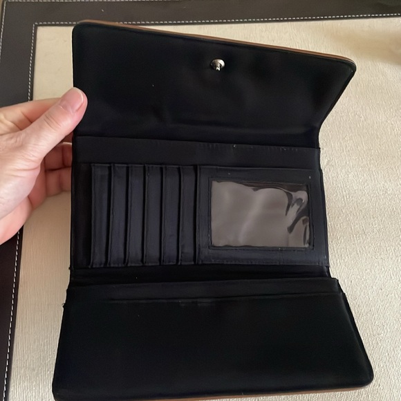 Canvas Trifold Wallet in Tan/Brown - Picture 7 of 7